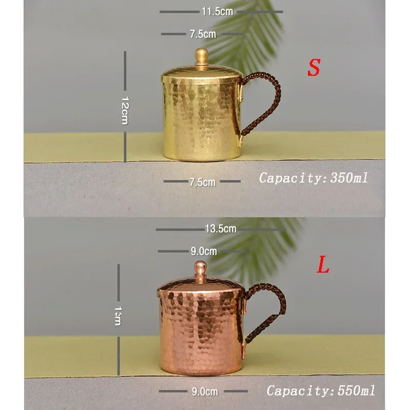 Premium Quality Moscow Mule Mug Hammered Cups Heavy Yellow Copper Rose Gold 100% Handcrafted Pure Solid Brass Mugs