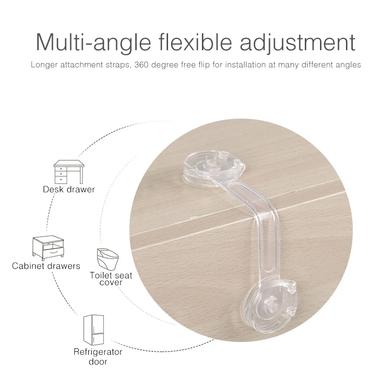 Mumsbest Adjustable Strap and Latch Infant Cabinet Door Drawers Locks Kit Child Baby Safety Locks