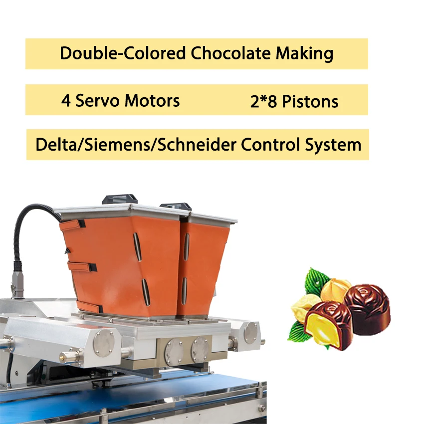 2d/3d One Shot Double Colors Chocolate chips Making Machine Chocolate Depositing dispenser