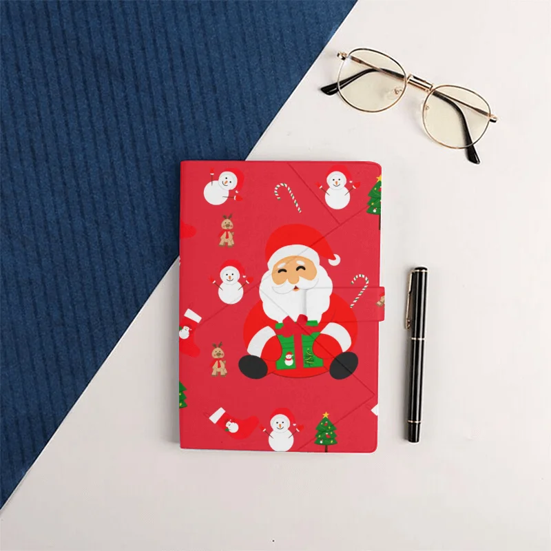Wholesale Cheap Customised Planner Christmas Santa Notebook Claus Personalized Planner Register Silicone Pop Lifestyle Journal