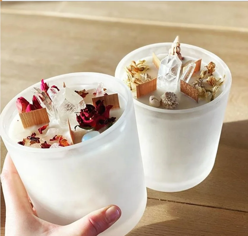 Scented Candles Aromatherapy Relaxation Soy Wax Candles  Custom Private Label Luxury Natural Crystal I Scented Soy Candle