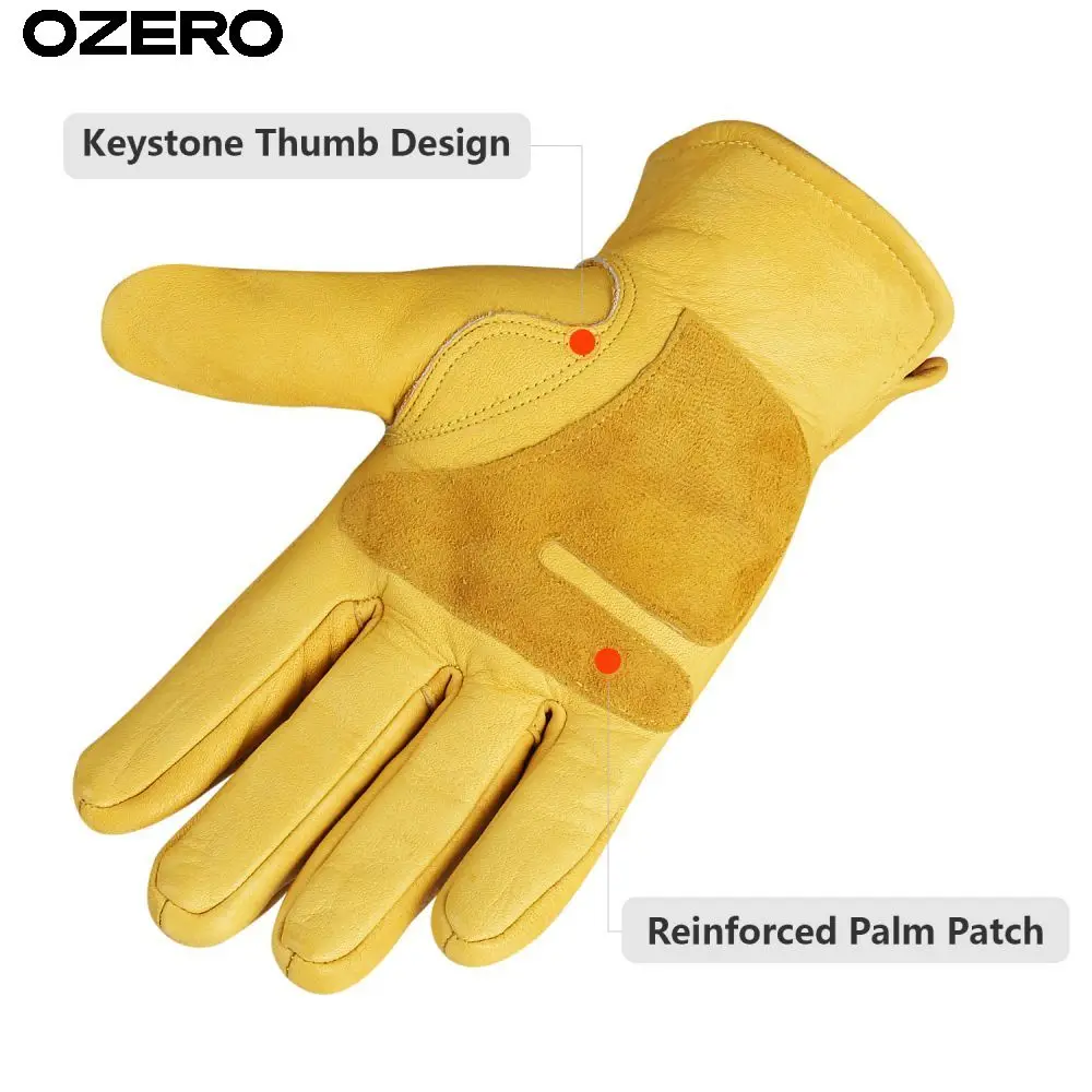 OZERO Comfortable Sports Windproof Private Logo Grain Cowhide Warm Cowhide Leather Boxing Gloves