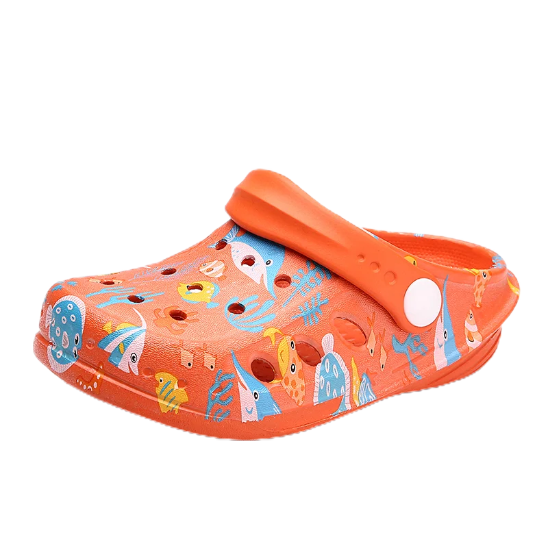Kids Soft Soled Anti-Slip Rubber Sandal Breathable Light Weight Children Clog Shoes Slippers Slides