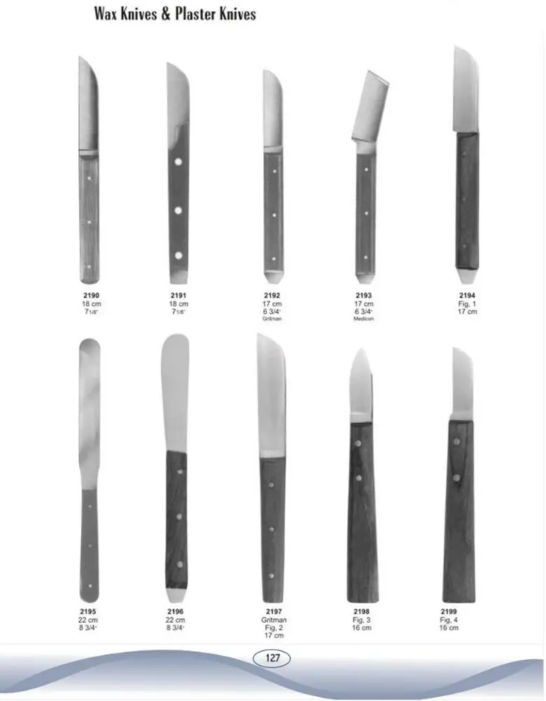 
Dental Wax Knives & Plaster Knives With Wooden Handle/Dental instruments 