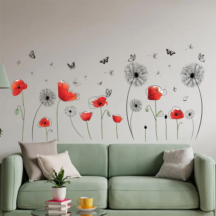 Top Quality Home Wall Stickers Window Decal Vinyl Art Pattern Custom Large Wall Stickers Waterproof Glue Wall Decal