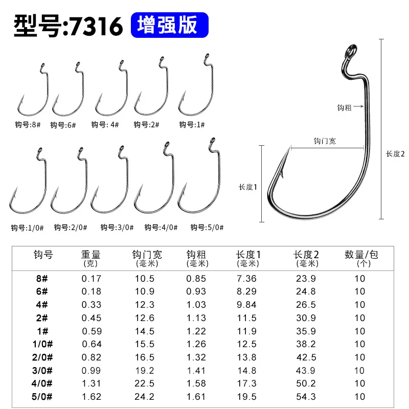 50pcs 1#-5/0# High Carbon Steel Single Fishing Hooks high quality single Fishing Hooks jigging bait Texas Rig Hook Strong