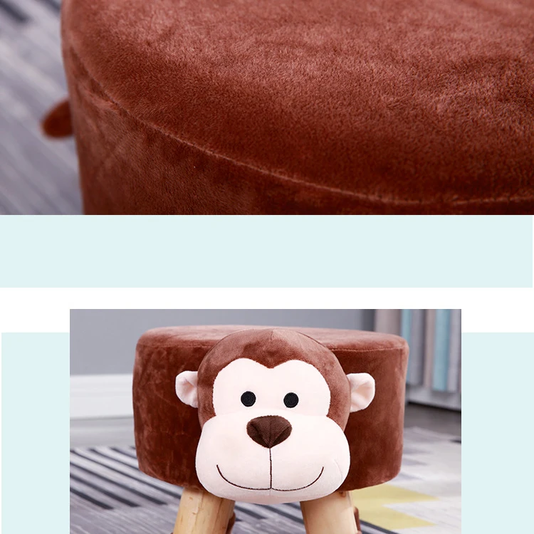 Креативная детская маленькая скамейка, низкие табуретки для собак, бархатная пуфик-оттоманка, Современная табуретка для животных