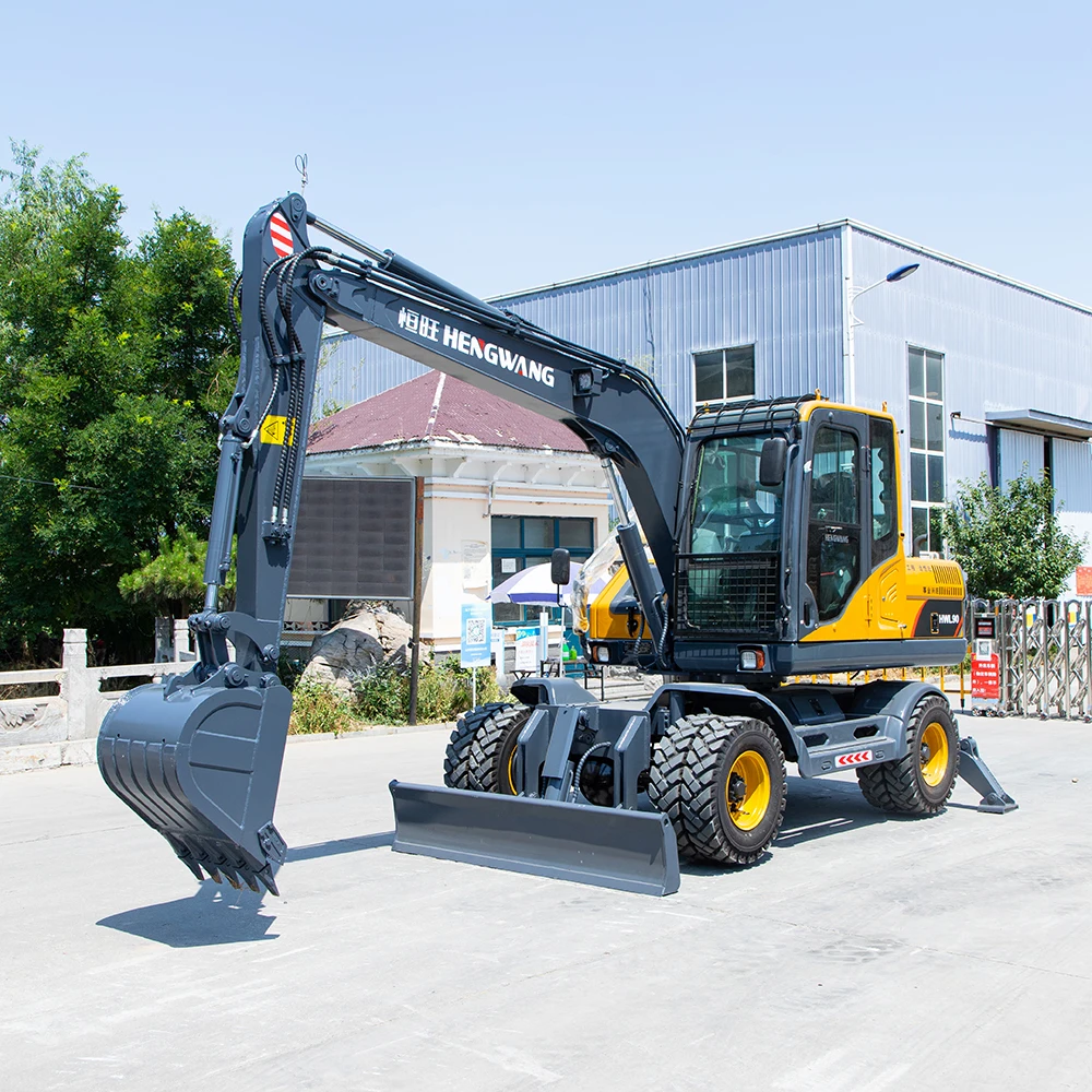 Earth-Moving Machinery 8 Ton  Digger Wheeled Excavators Wheel Excavator Heavy Construction for Sale
