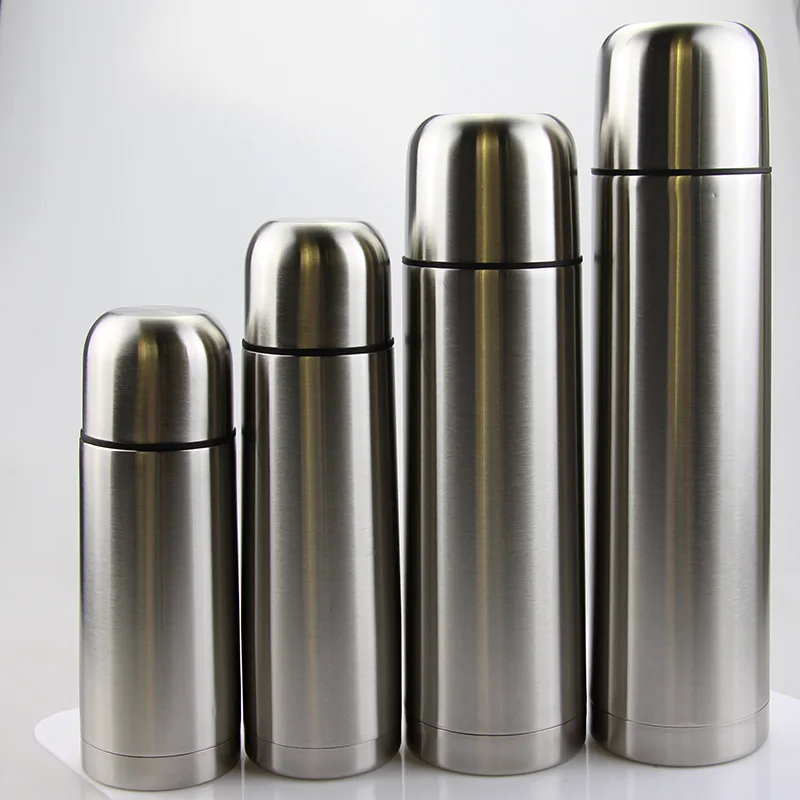 1.0L  1000ml Argentina Mark Bullet Double Wall Coffee Camping Stainless Steel Vacuum Flask Thermoses Water Bottles  with Cup Lid
