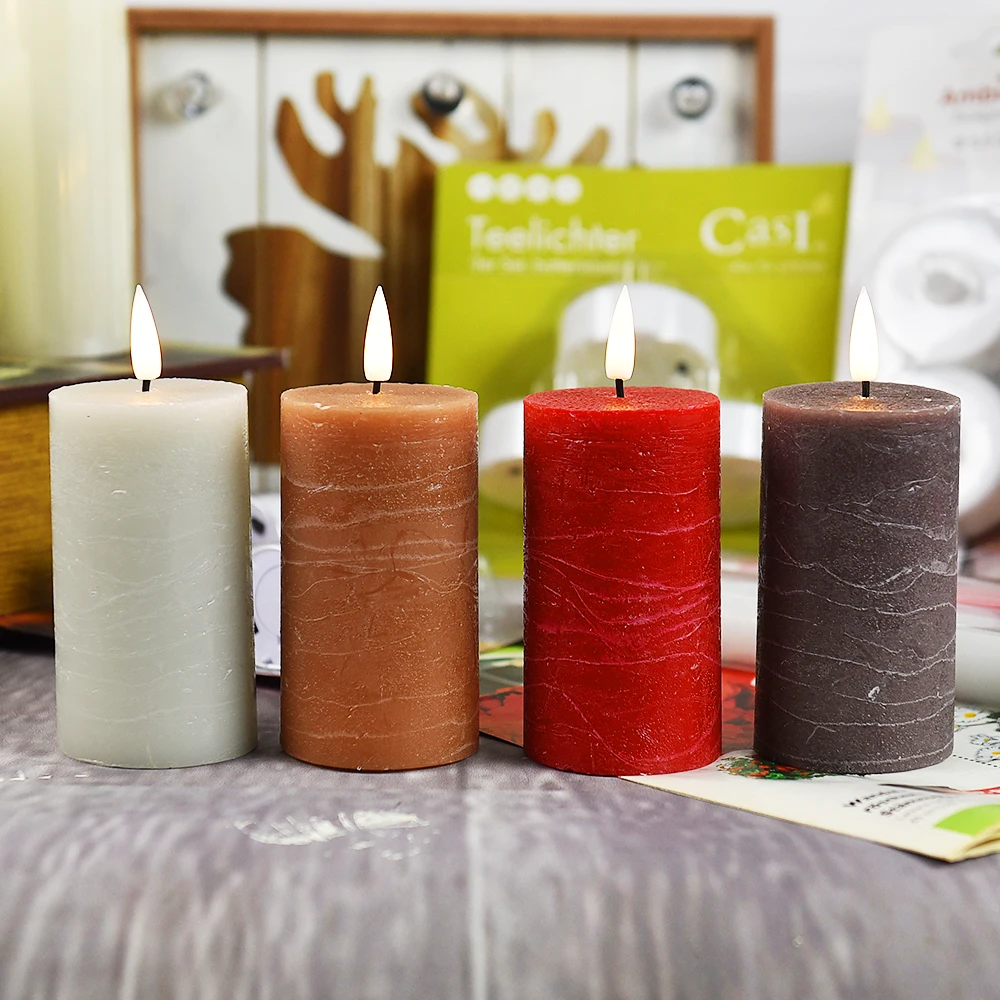 LED Flameless Candles Flackern Batteriebetriebene Elektrische Kerzen Mit Beweglichen Wick Dancing Flames Flat Led Candle