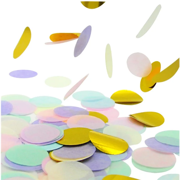 Custom Rose gold Heart Dot Round Circle Shape Foil Paper confetti sequin pack for Birthday Party Wedding Grad Christmas Decor