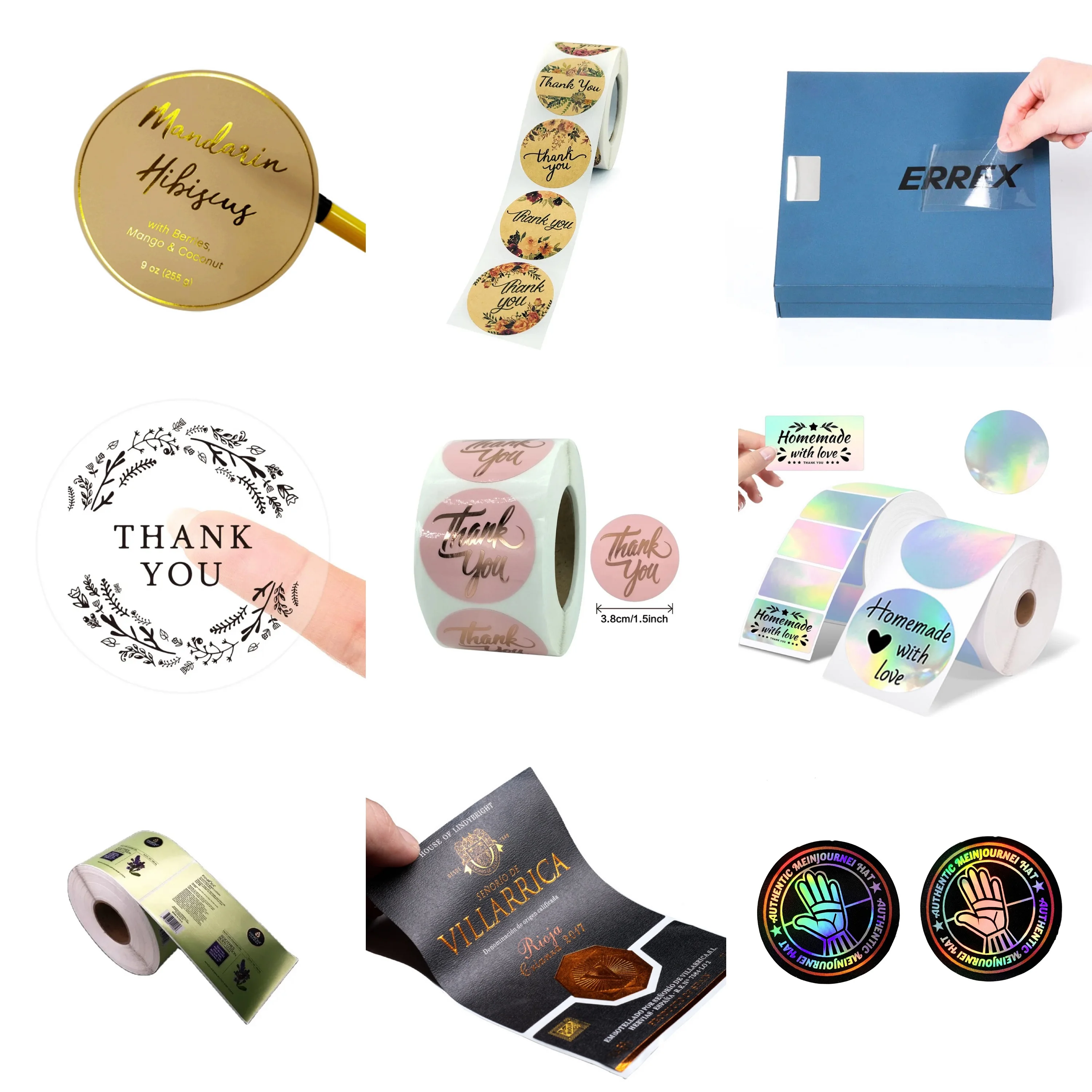 Custom Clear Round Stickers Personalized Circle Labels  For Food Bottle