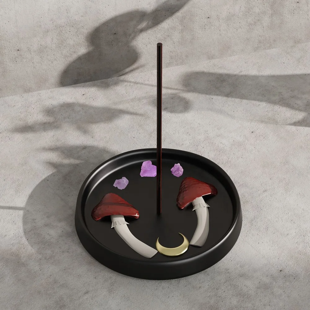 Self Design Mushroom Hand Incense Holder Elephant Incense Burner Holder For Sticks