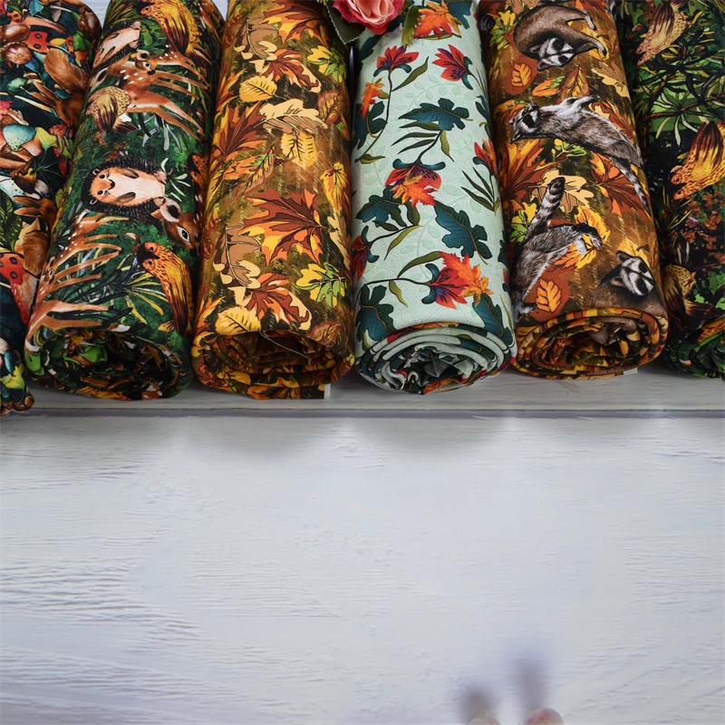 Low MOQ Design Custom Poly Digital Print Jersey Knitted DBP double brushed poly Velvet Ribbed Fabric Print for Garment