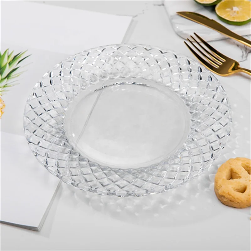 Wholesale Plates glass For Fruit round shape dishes Desertcrystal turkish