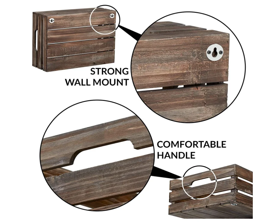 Luxury Retro Style Aesthetic Home Decor Wood Box Wooden Chest Box For Living Room Funiture