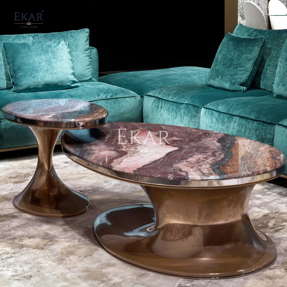 Irregular round combination coffee table-modern furniture-living room coffee table