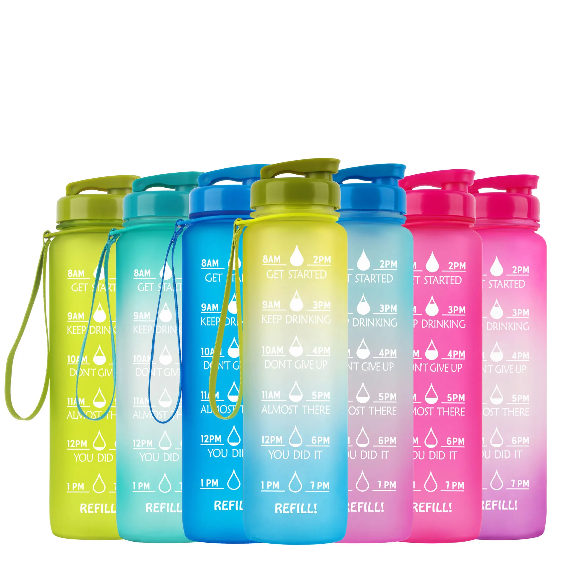 2.2 L Large Water Matt Color Sports Bottle Gym Jug Custom Logo Canteen BPA Free LeakProof For Fitness Bottles Gallon Jugs
