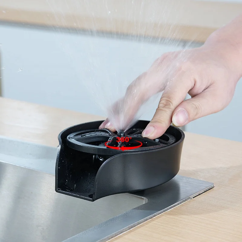 New Hands Free Automatic Rotating Spray pull out Glass Cleaner Washer Mini High Pressure Cup Rinser Dishes Washer For Kitchen