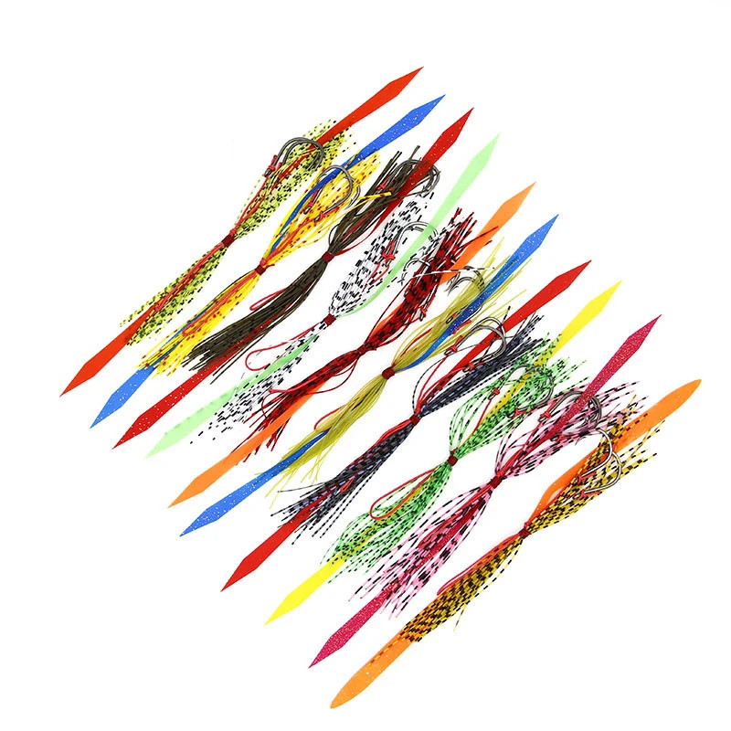 High Quality Fishing Tools Silicone Double Streamer assist hooks double fishing hooks hook fishing  jig