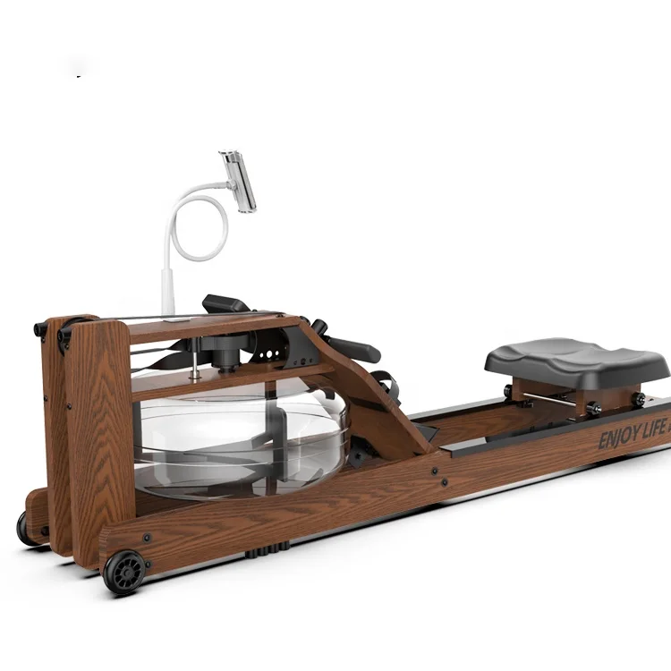 Seated Wood  Water Hydraulic  Rowing Machine With  Monitor