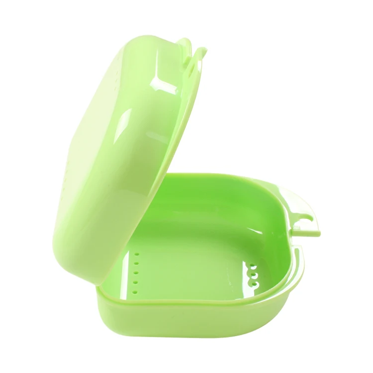 Imitate Teeth Orthodontic Case Dental Retainer Mouth Guard Denture Storage Plastic Box Oral Hygiene Supplies Organizer
