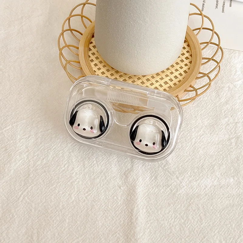 New Designer Cartoon Contact Lens Case Kawaill  Transparent Contact Lens Box Cute Eye Contact Tool