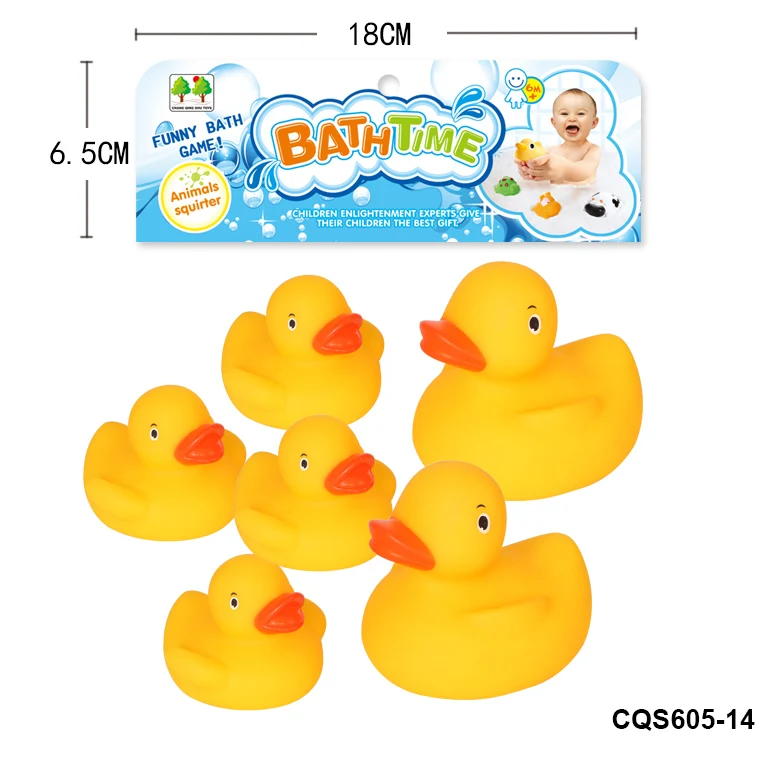 Custom Plastic PVC Rubber Duck Bath Bathroom Duck Cute Baby Bath Toys Ducks Sets Bath Toy For Kids