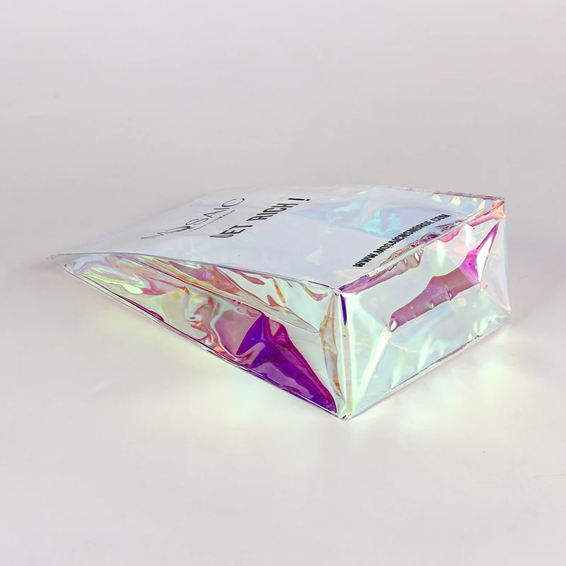 Sinicline Custom Holographic Ziplock Transparent Swimwear PVC Packaging Bag