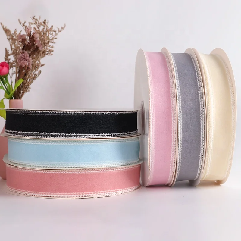 Wholesale Customized 25mm Flowers Packaging Sari Silk Ribbon Organza Yarn Ribbons For Wrapping Packaging Straw Hat