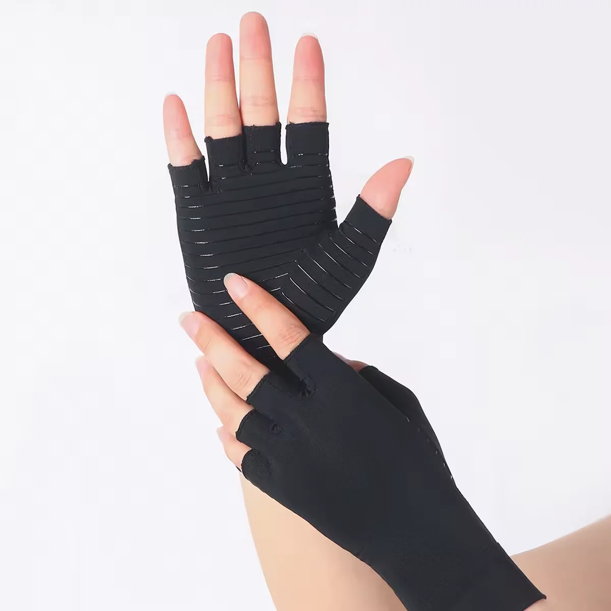 Open Finger Pain Relief Swelling Rheumatoid Osteoarthritis Copper Compression Arthritis Gloves