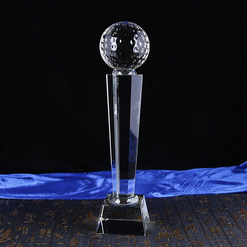 Crystal Trophy Diamond Top Crystal Trophy Awards For Business Souvenir Gifts Ball Custom Blank Crystal Trophy
