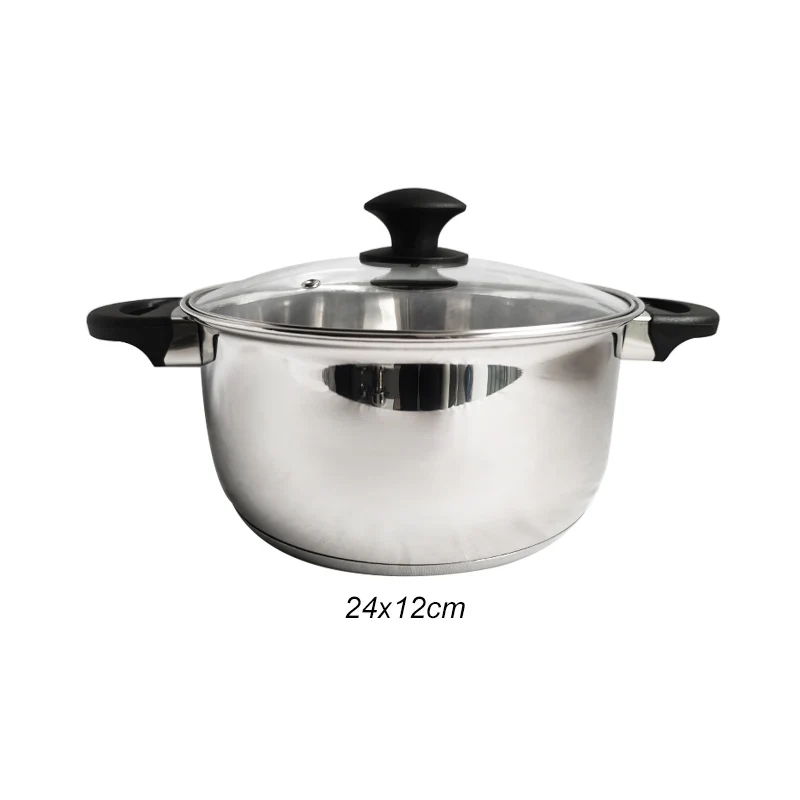LFGB 4PCS Wholesale Kitchen Utensils Cooking Pot Bakelite Handle Casseroles Set 304 Stainless Steel Cookware Sets