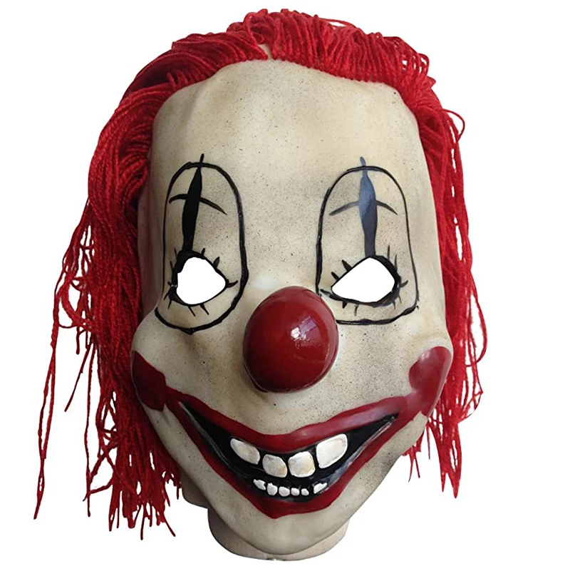 Factory Support Custom Masquerade Latex Mask Halloween Party Horror Mask Cosplay Scary Poltergeist Doll Clown Mask
