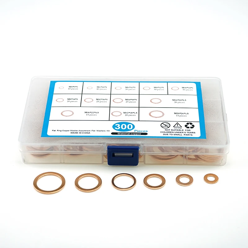 High Quality Cheap Price  300pcs  M6 M8 Flat  Cooper Washers