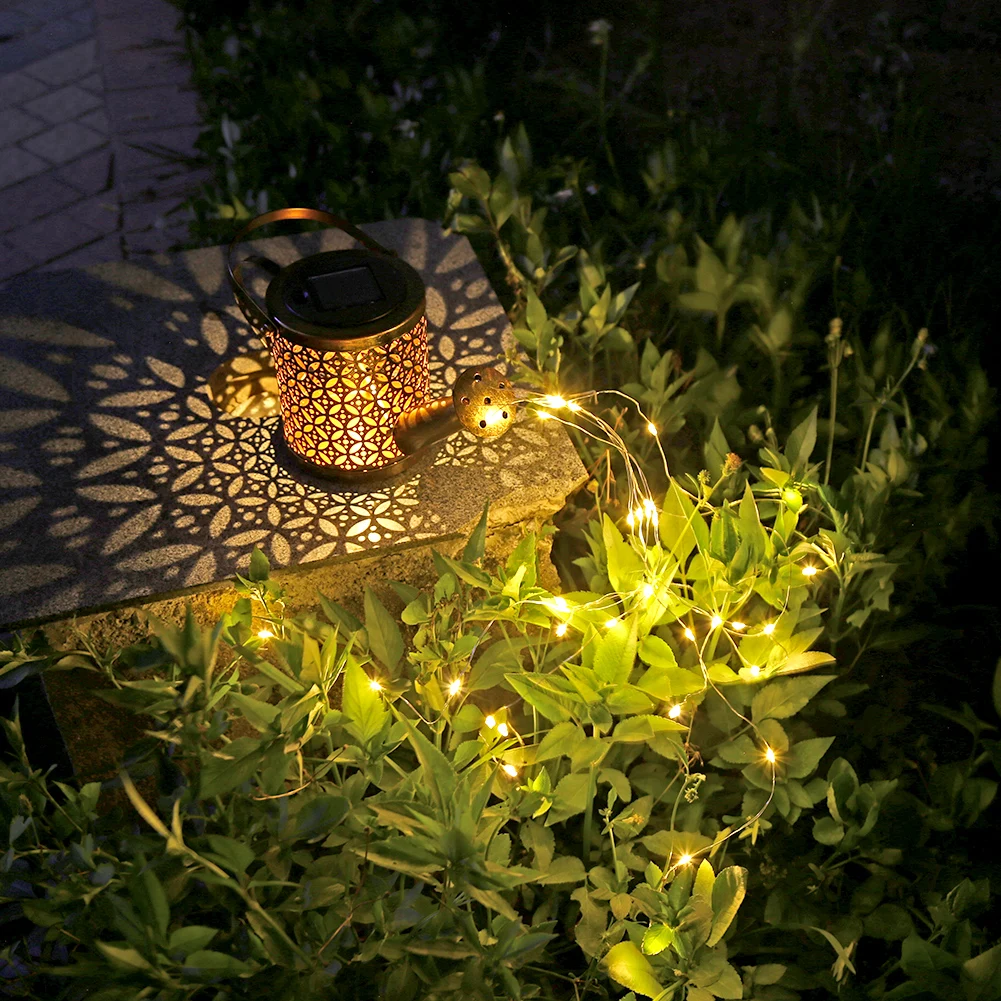 Solar LED Watering Can Light Garden Outdoor Waterproof Landscape Kettle Lighting Waterproof Solar Lawn Stake Lamp