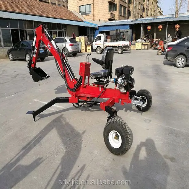 Новая модель портативный буксируемый экскаватор-экскаватор 9hp Atv экскаватор-погрузчик дизельный двигатель на
