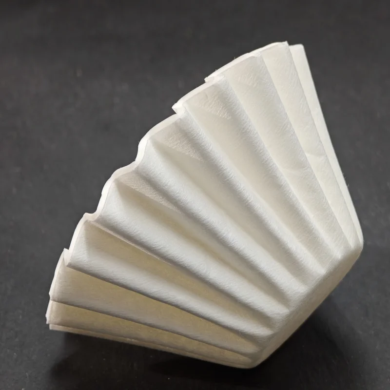 Brew Wooden Pulp Wave Basket Bowl Cake Type Coffee Filter Paper Filters 100 Pieces Paper Coffee Filters