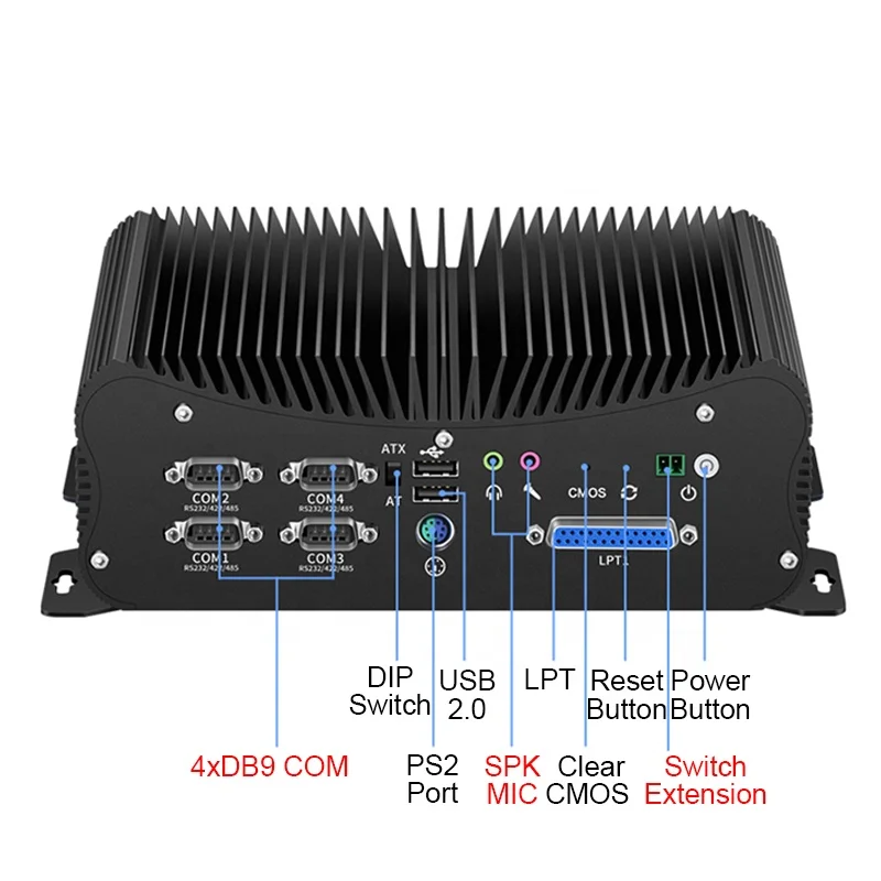 Industrial Computer i5 4300U 4200U DDR4 M.2 NVMe 2 NIC GPIO RS232 4G SIM card LPT mini PC
