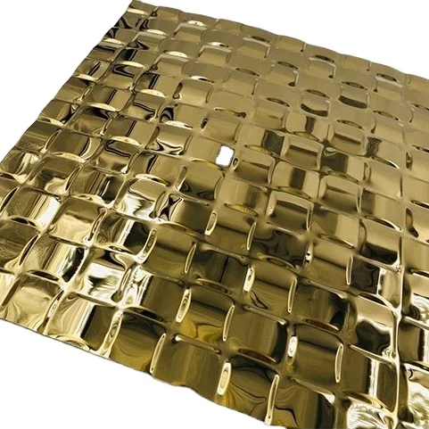 3D wall panel design embossed stainless steel process decorative sheet 201 304 316 color stainless steel sheet