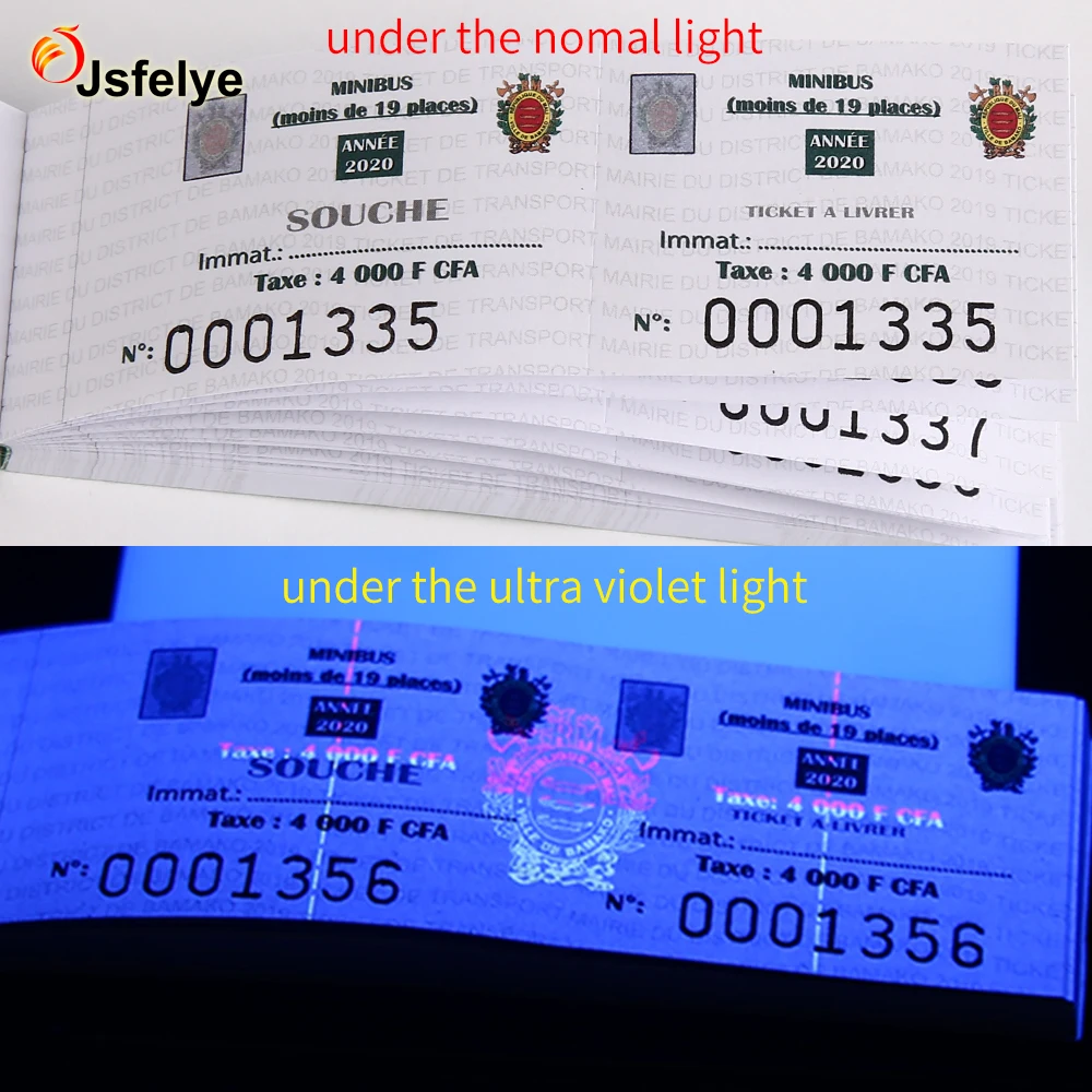 high quality Perforated line security printing coupon