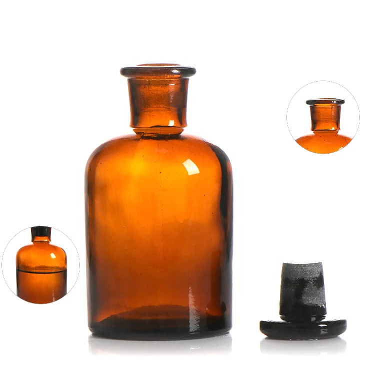 Multi Specification Narrow Mouth Glass Reagent Bottles 30ml 60ml 125ml 250ml 500ml 1000ml Amber Reagent Bottle