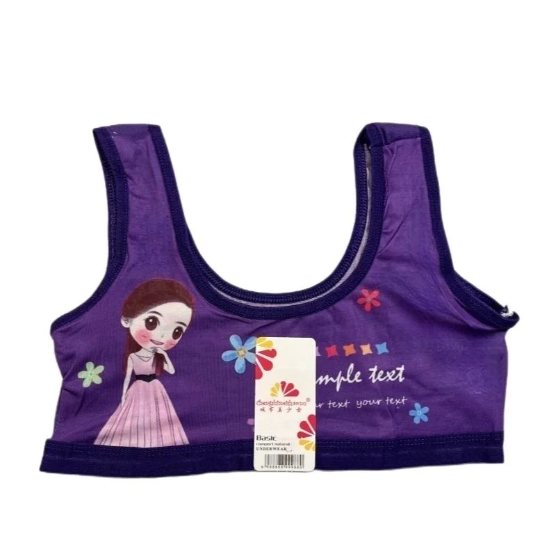 Fashionable Young Girls Junior Bra Active Children Casual Sports Bra Reliable Little Girls Training Bra for Teenager
