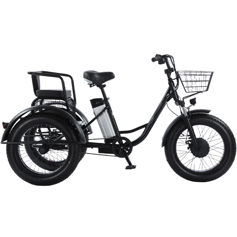 Joyebikes 24 inch 48V 250W 500W 750W electric trike fat tire 3 wheel Electric Tricycle /three wheels adult cargo electric bike