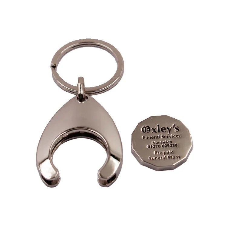 Wholesale High Quality Customized 3D Metal Enamel Key chain Fashion Hard Metal Horseshoe Coin Key chain