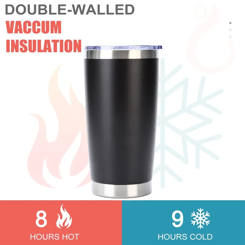 Wholesale 20oz coffee travel mug car tumbler vacuum insulated double wall stainless steel powder coated tumblers coffee mugs