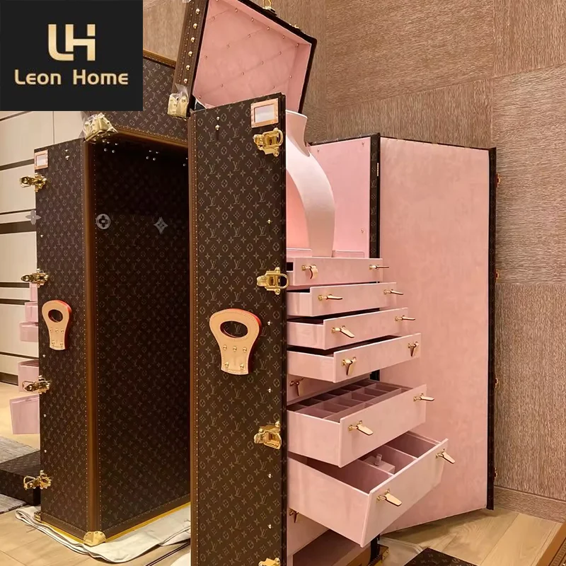 Customized Italian Luxury Makeup Cabinet Marble Luxury Furniture Postmodern Makeup Table Design Bedroom Dressing Table