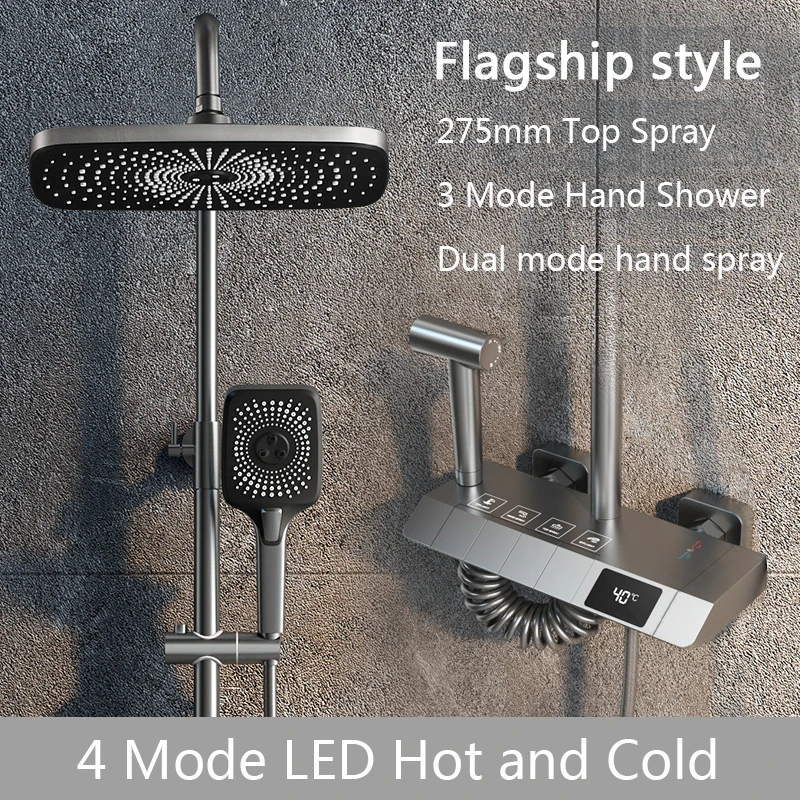 Piano Shower Sets and Faucets Bath Shower Mixer,bathroom Luxury Stainless Steel Rod Shower Set