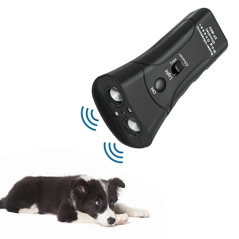 
Pet Dog Repeller Anti Barking Stop Bark Training Device Trainer 3 in 1 Anti Barking Ultrasonic dog repeller Without Battery 