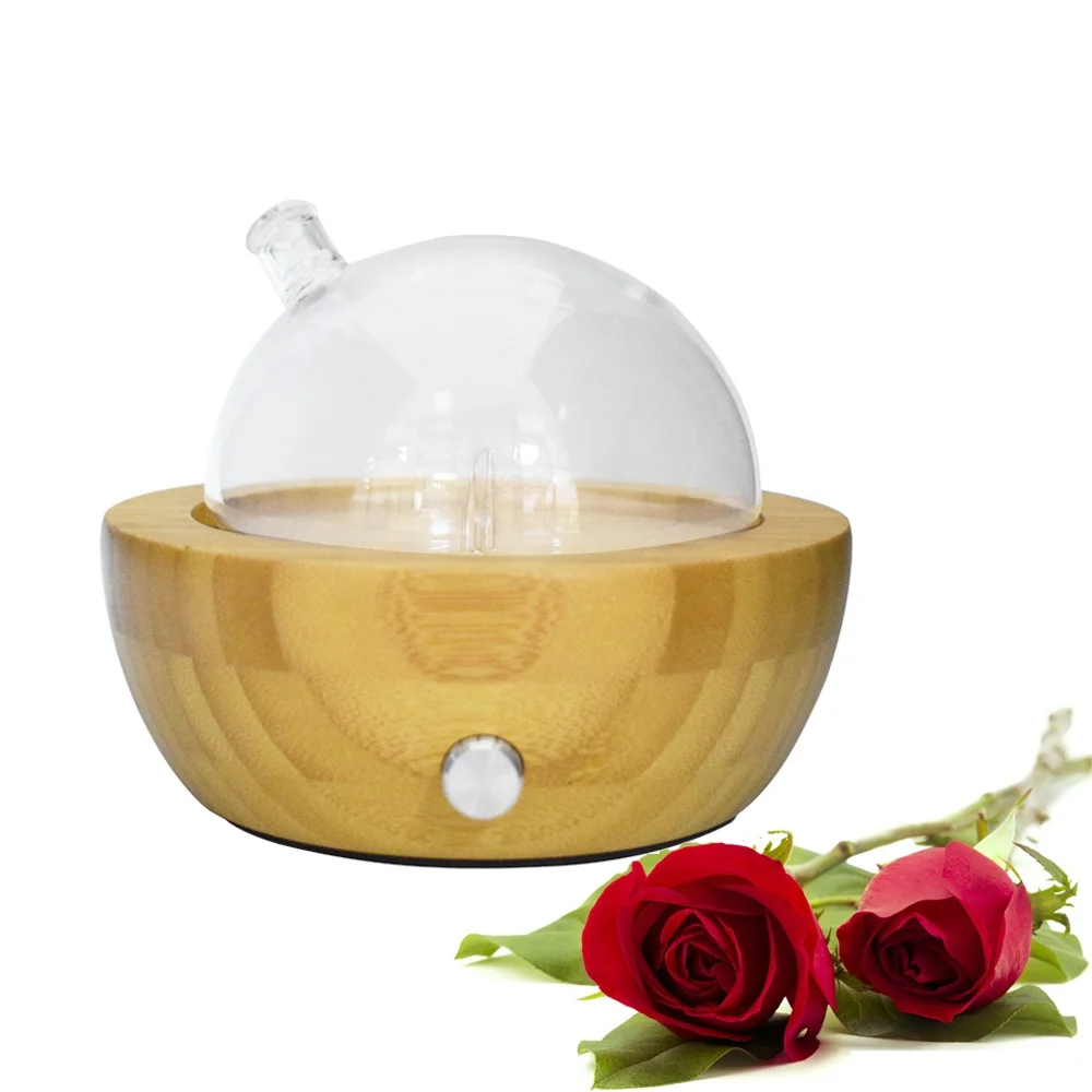 Real Bamboo Glass Nebulizing Waterless Diffuser Natural Electric Essence Oil Diffuser